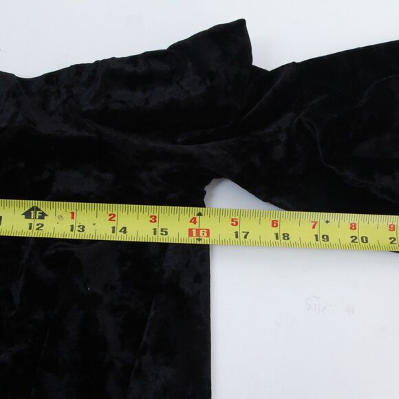 1.State Womens Velvet Off-Shoulder Black Bell Sleeve Classic Comfort Top, Small - Picture 12 of 13